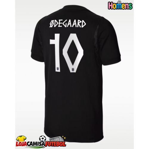 Camisa de Futebol Noruega Martin Odegaard #10 Equipamento Secundário Mundo 2026 Manga Curta